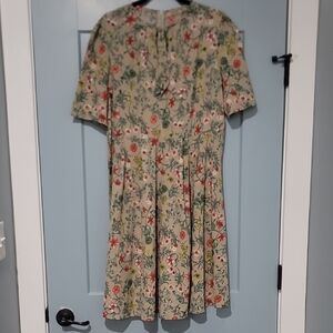 Acevog Floral Dress with Zipper